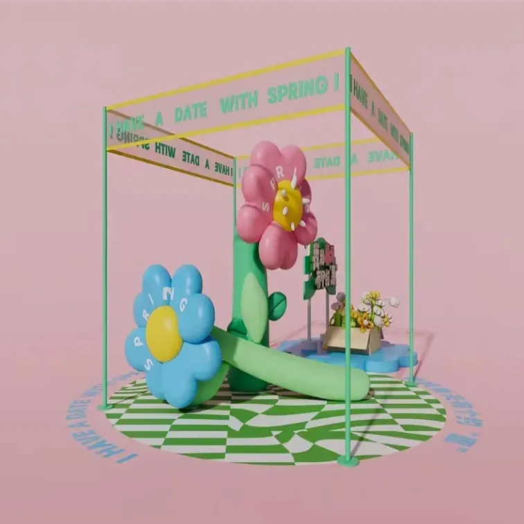 Spring brand store display props customization Spring brand store display props customization