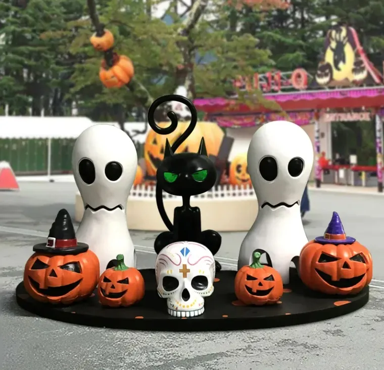 Large Pumpkin Props Fiberglass Pumpkin Statue Unique Halloween Party Props