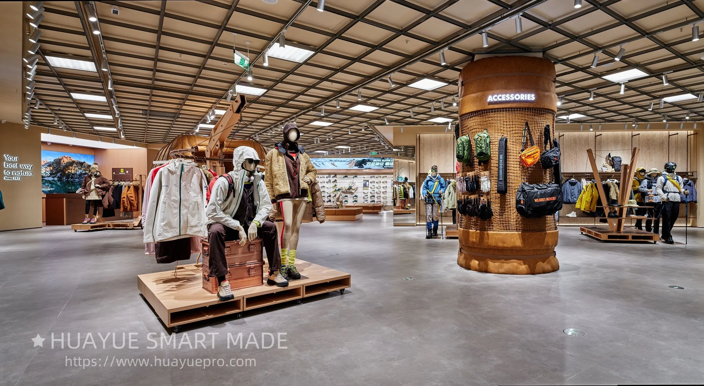 Huayue smart made Designs a Nature-Tech Sanctuary for KOLON SPORT Flagship Store