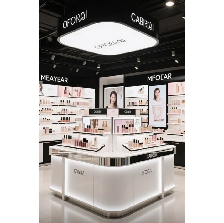 M&S Island Makeup Display Cabinet for Cosmetics Beauty Salon Skincare Products Makeup Samples Showcase M&S Island Makeup Display Cabinet for Cosmetics Beauty Salon Skincare Products Makeup Samples Showcase